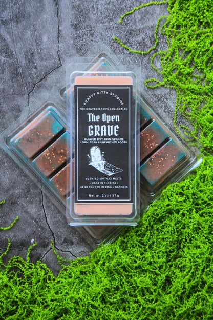 The Open Grave: Clawed Dirt, Rain-Soaked Loam, Torn & Unearthed Roots | Soy Wax Melt Snap Bar
