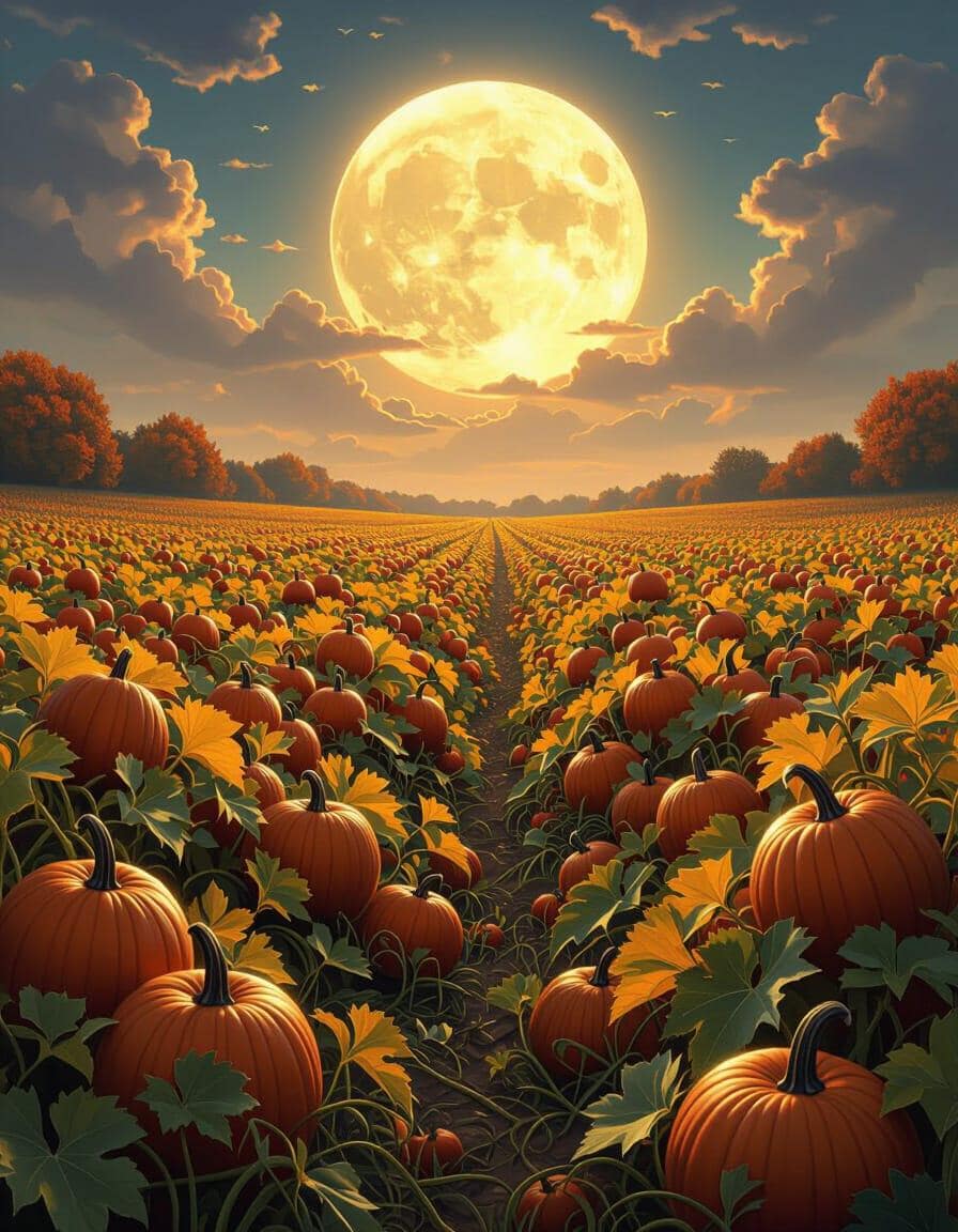 October's Harvest Moon | Apples, Cranberry, Pumpkins, Black Currant, Greenery, Wood, Amber & Musk | Soy Wax Melt