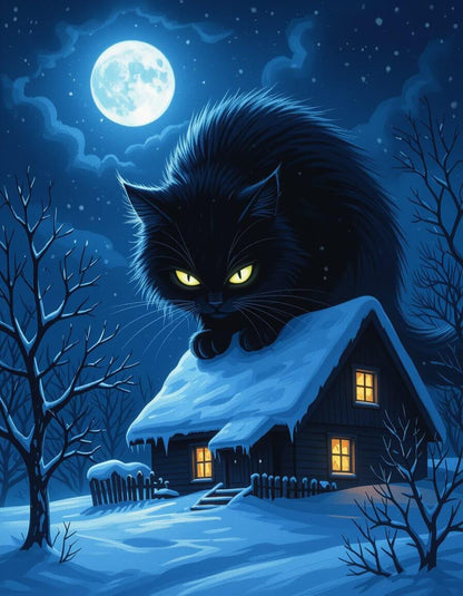 The Yule Cat - Jólakötturinn: Fresh New Clothes + Wintery Mountain Forests | Soy Wax Melt Snap Bar | Dark Christmas