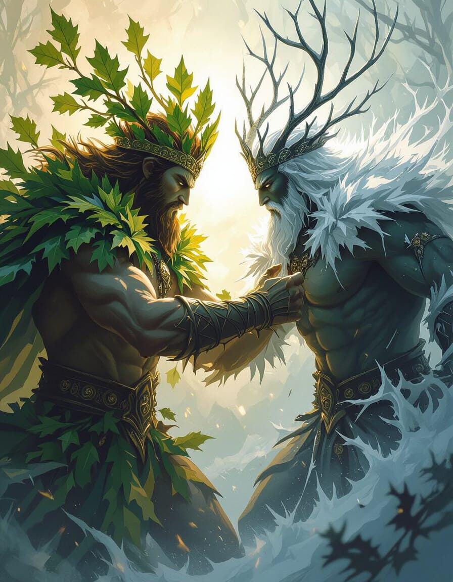 Oak King & Holly King: Red Currants, Berries, Pine Resin, Cedar, Sage, Patchouli, Moss, Peppercorn | Soy Wax Melt Snap Bar | Dark Christmas