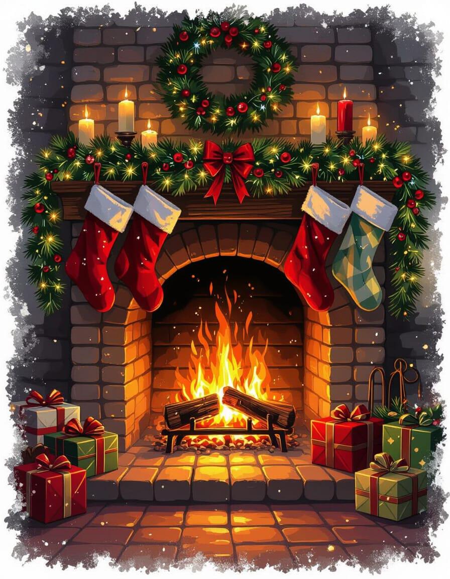 Down the Chimney: Sweet Maple, Cloves, Smoky Embers, Garlands & Moss | Soy Wax Melt