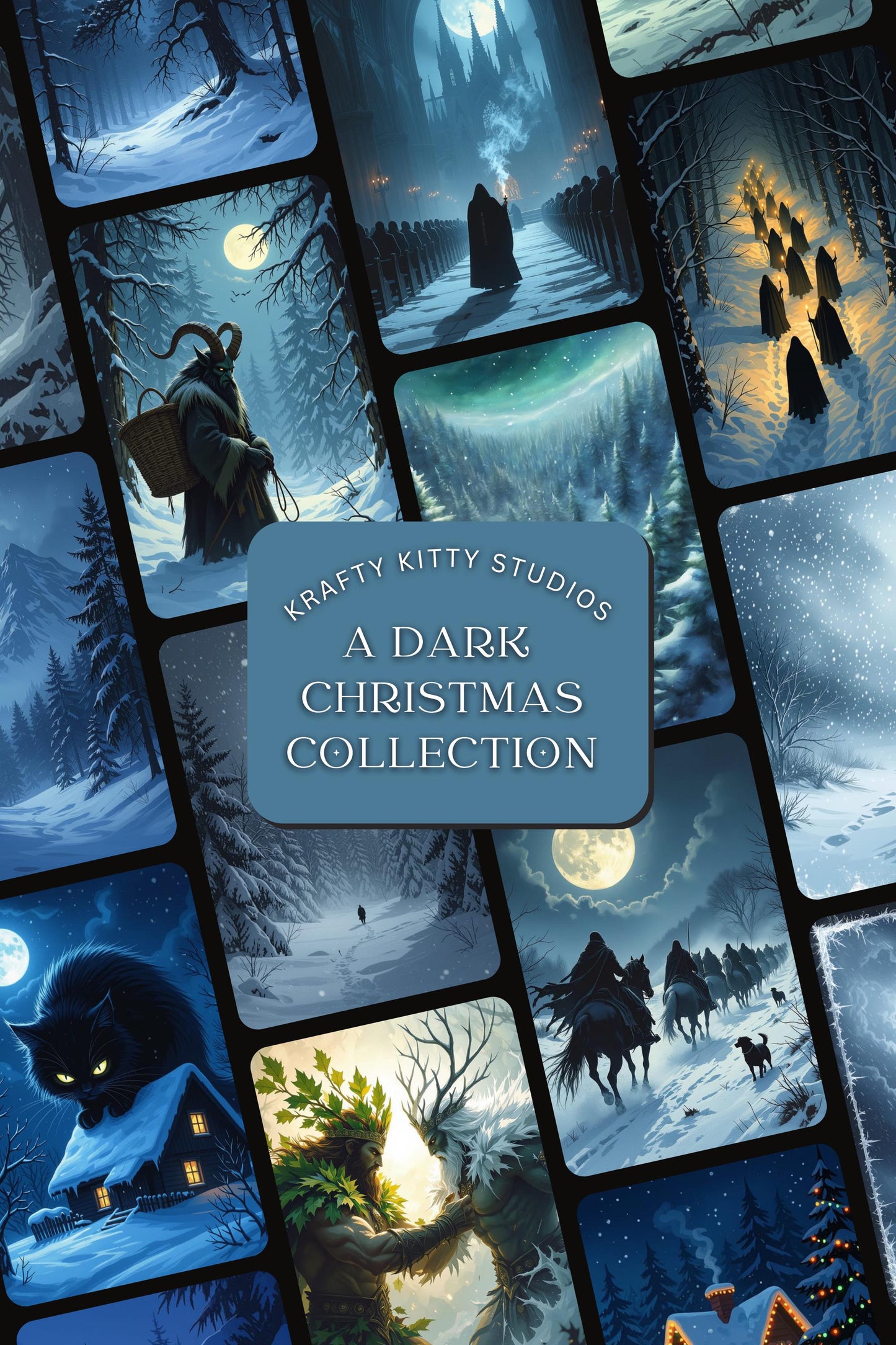 The Yule Cat - Jólakötturinn: Fresh New Clothes + Wintery Mountain Forests | Soy Wax Melt Snap Bar | Dark Christmas