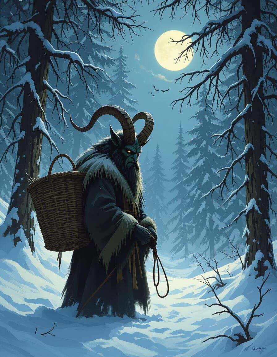 Krampus is Coming: Dark Pine Forest, Smoky Incense, Midnight Musk | Soy Wax Melt Snap Bar | Dark Christmas