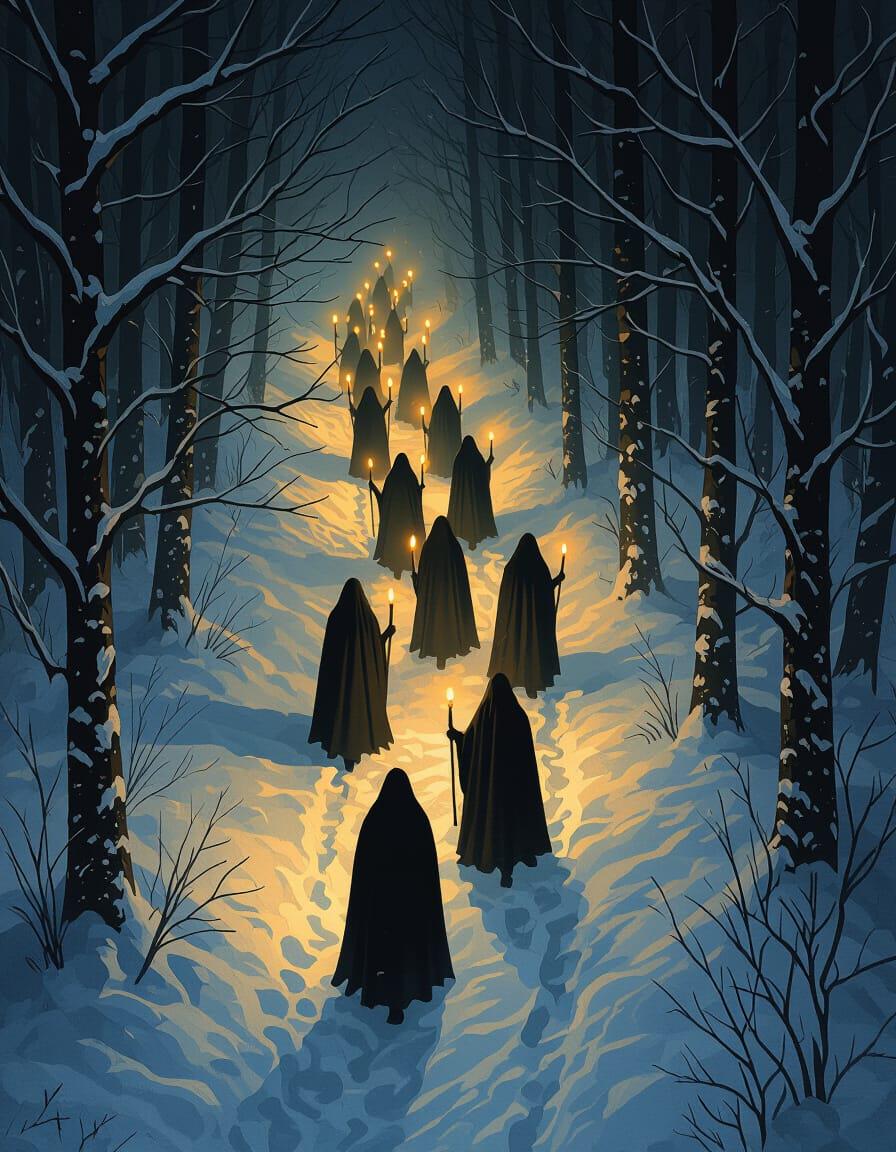 Perchta’s Procession: Citrus, Ginger, Peppercorn, Warm Spices, Apple, Tonka & Woods | Soy Wax Melt Snap Bar | Dark Christmas