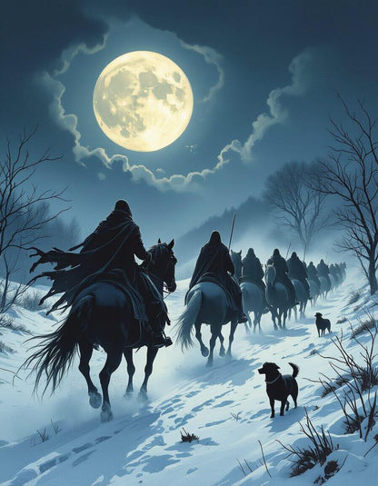 The Wild Hunt: Snowy Eucalyptus, Mint, Juniper, Citrus, Sage, Lavender, Cedar, Cypress & Greenery | Soy Wax Melt Snap Bar | Dark Christmas