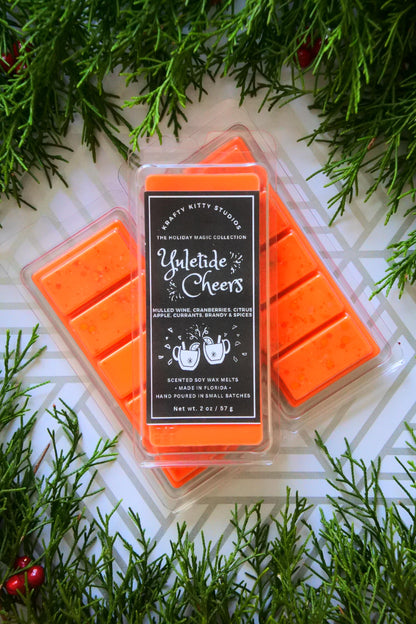 Yuletide Cheers: Mulled Wine, Cranberries, Citrus, Apple, Currants, Brandy & Spices | Soy Wax Melt