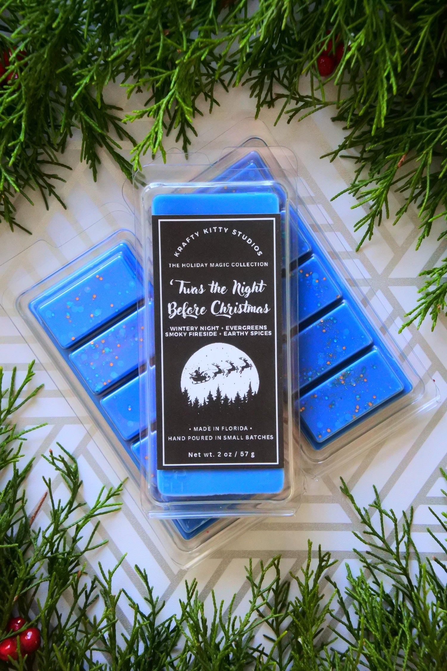 Twas the Night Before Christmas: Wintery Night, Evergreens, Smoky Fireside & Earthy Spices | Soy Wax Melt