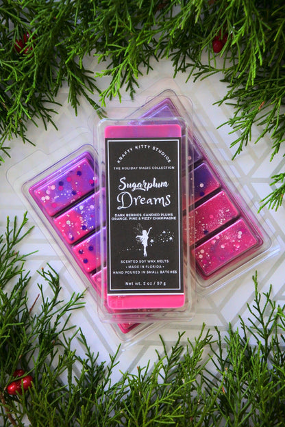 Sugarplum Dreams: Dark Berries, Candied Plums, Orange, Pine & Fizzy Champagne | Soy Wax Melt