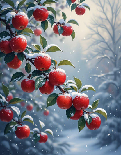 Frosted Orchard: Crisp Orchard Apples, Snowy Evergreens, Woods & Musk | Soy Wax Melt