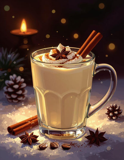 Tipsy Tidings: Eggnog Latte - Creamy Vanilla, Spices, Amaretto, Rum & Coffee | Soy Wax Melt