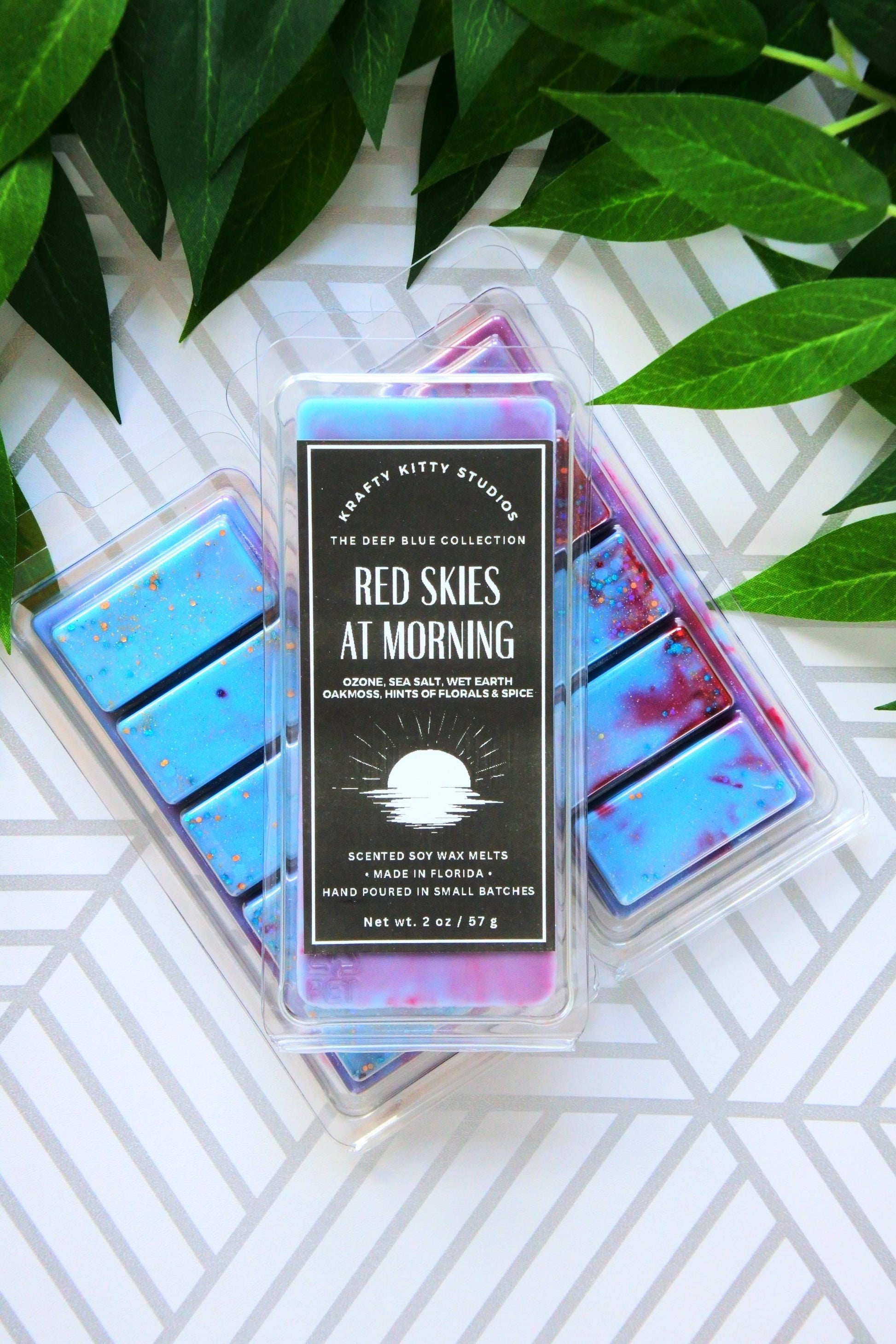 Red Skies at Morning: Ozone, Sea Salt, Wet Earth, Oakmoss, Hints of Florals & Spice | Soy Wax Melt