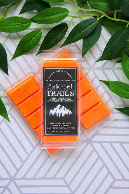 Mystic Forest Trails: Cedar, Pine, Mossy Earth, Clove & Smoky Embers | Soy Wax Melt Snap Bar