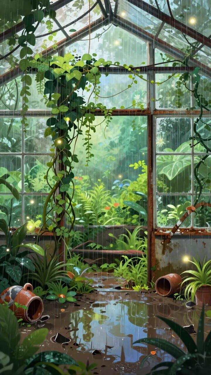 Rainfall in the Greenhouse: Warm Mossy Earth, Green Leaves, Ozonic Rainwater, Hints of Citrus, Amber, Patchouli & Musk | Soy Wax Melt