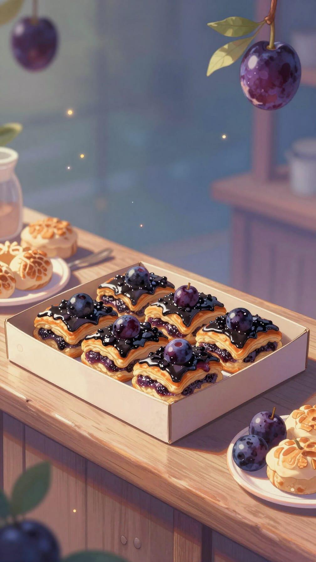 Blackberry Plum Pastries: Buttery Pastry, Plums, Blackberries, Orange Peel, Hints of Honey, Cinnamon & Sugar | Soy Wax Melt Snap Bar