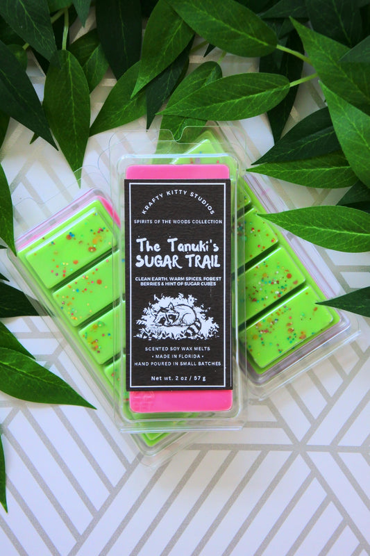 Tanuki’s Sugar Trail: Clean Earth, Warm Spices, Forest Berries & Hint of Sugar Cubes | Soy Wax Melt