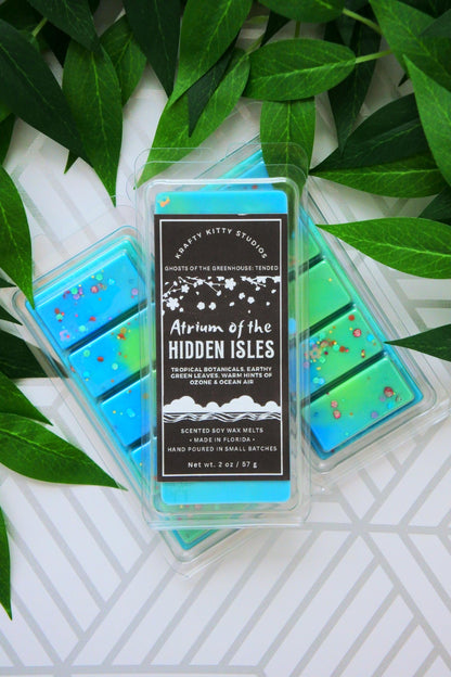 Garden in the Sky: Lush Tropical Botanicals, Earthy Green Leaves, Ozone & Salty Ocean Air | Soy Wax Melt