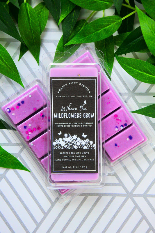 Where the Wildflowers Grow: Wildflowers, Citrus Blossoms, Hints of Honeydew & Orchid | Soy Wax Melt
