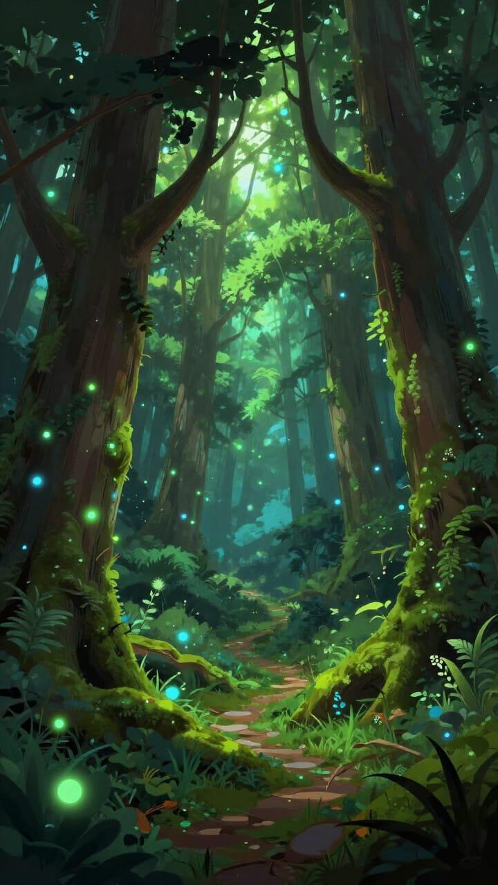 Kodama Forest: Mossy Earth, Warm Grass, Cedar, Spruce, Pine & Herbs | Glow-in-the-Dark Soy Wax Melt