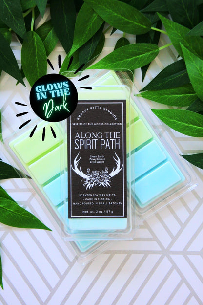 Forest Spirit’s Path: Clean Earth, Dewy Forest, Crisp Apple | Glow-in-the-Dark Soy Wax Melt