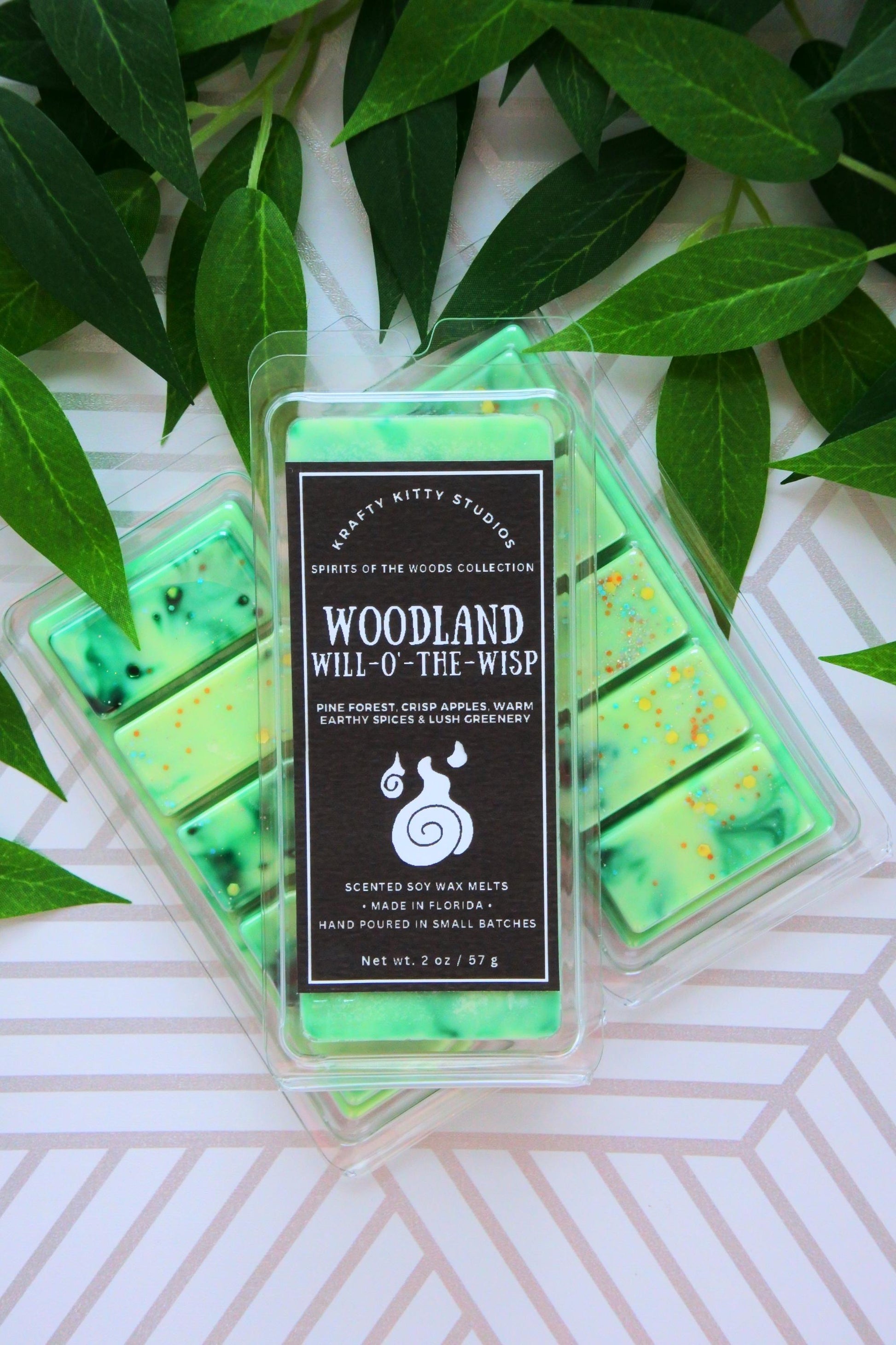 Spirit of the Forest: Woody Pine Forest, Seasonal Apples, Earthy Spices & Greenery | Natural Soy Wax Melt Snap Bar