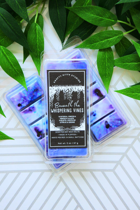 Beneath the Whispering Vines: Wisteria, Freesia, French Lilacs, Violets, Citrus & Ozone | Spring Soy Wax Melt