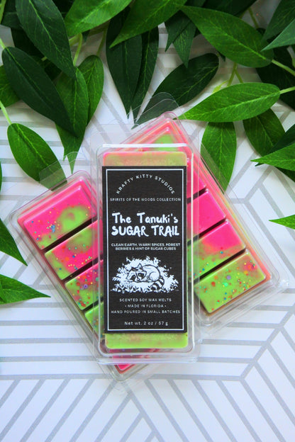 Tanuki’s Sugar Trail: Clean Earth, Warm Spices, Forest Berries & Hint of Sugar Cubes | Soy Wax Melt