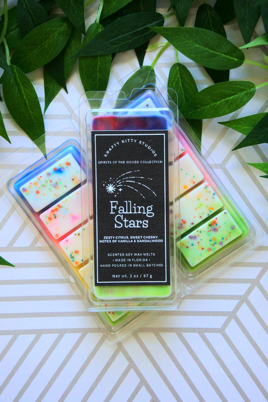 Falling Stars: Zesty Citrus, Sweet Cherries, Vanilla & Sandalwood | Natural Soy Wax Melt Snap Bars
