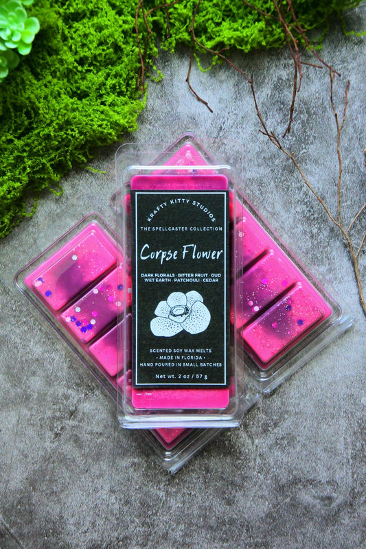 Corpse Flower: Dark Florals, Bitter Fruit, Oud, Wet Earth, Patchouli, Cedar | Soy Wax Melt | Spellcaster Collection