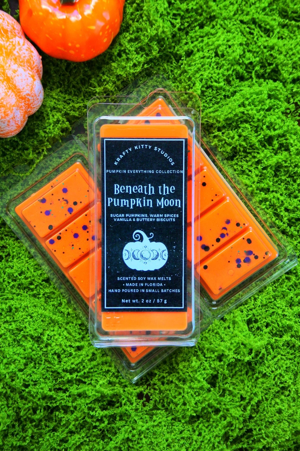 Beneath the Pumpkin Moon: Sugar Pumpkins, Warm Spices, Vanilla & Buttery Biscuits | Soy Wax Melt Snap Bar | Autumn/Fall Collection