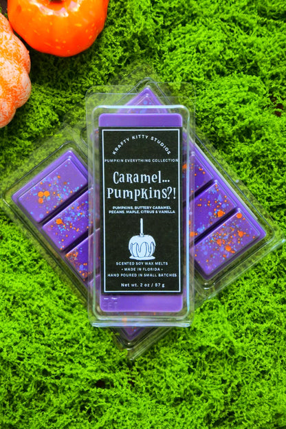 Caramel...Pumpkins?! : Pumpkins, Buttery Caramel, Pecans, Maple, Citrus & Vanilla | Soy Wax Melt Snap Bar | Autumn/Fall Collection