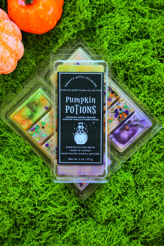 Pumpkin Potions: Pumpkins, Apples, Praline, Hints of Vanilla & Warm Spices | Soy Wax Melt Snap Bar | Autumn/Fall Collection