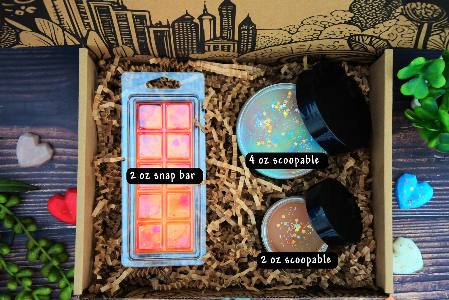 Wax Melt Mystery Box | Variety of Sizes and Scents | Natural Soy Wax Melt Snap Bars & Scoopables