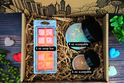 Wax Melt Mystery Box | Variety of Sizes and Scents | Natural Soy Wax Melt Snap Bars & Scoopables
